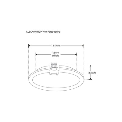 Downlight 12W 85-265V opciones color de luz de Neutro Cálido o Frío iLumileds