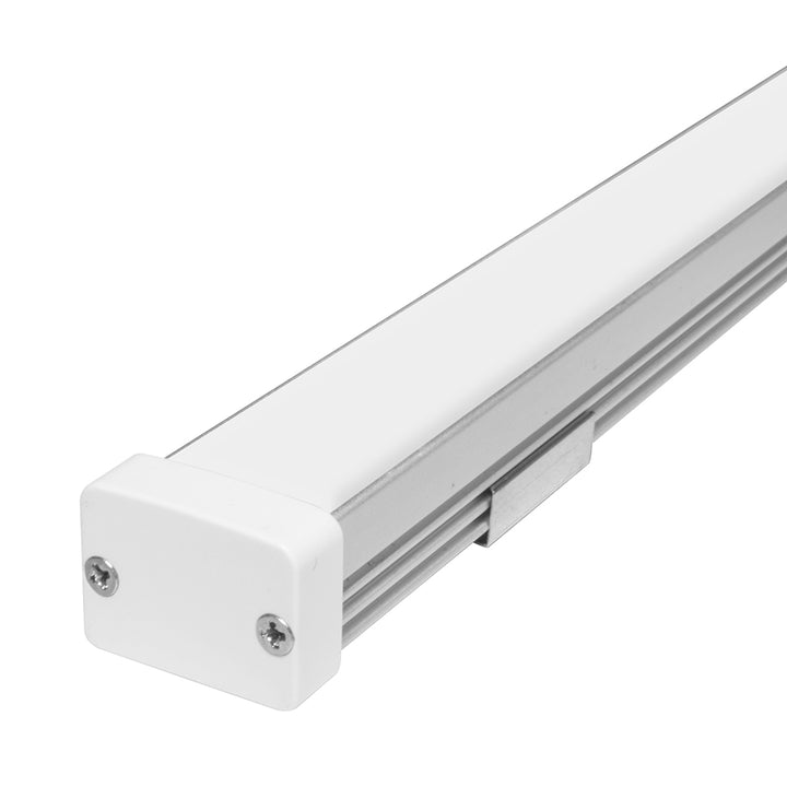 Kit perfil aluminio para exterior ILUDXA1812KIT. -L:3m A:2.1cm Al:1.6cm- incluye difusor, tapas laterales, grapas de sujeción y solera de aluminio