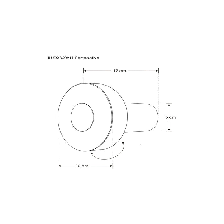 Luminario de pared con salida de luz frontal ajustable 9W luz cálida de iLumileds