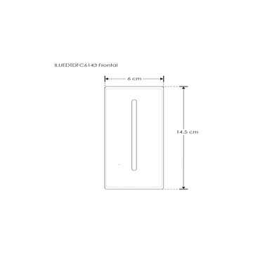 Luminario rectangular de cortesia franja de luz para empotrar en muro 3W 85-265V ca de iLumileds