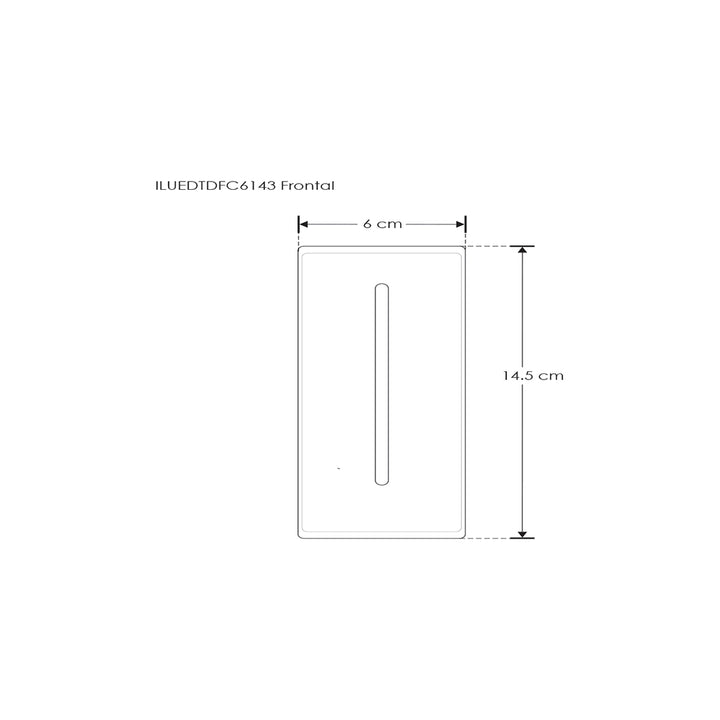 Luminario rectangular de cortesia franja de luz para empotrar en muro 3W 85-265V ca de iLumileds