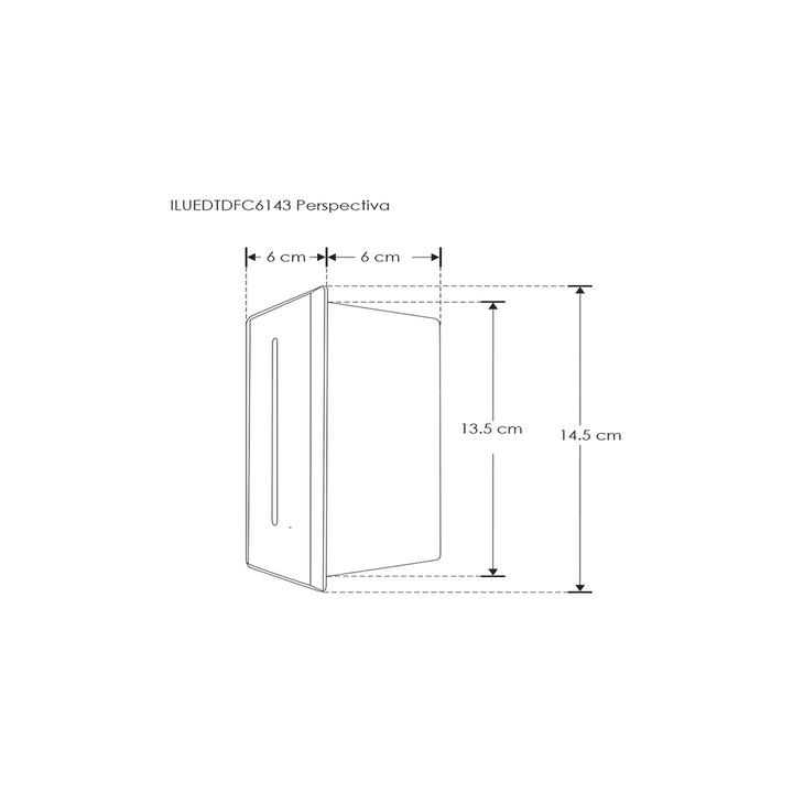 Luminario rectangular de cortesia franja de luz para empotrar en muro 3W 85-265V ca de iLumileds