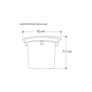 Luminario circular integrado 3W 3000K 45° para empotrar en piso de iLumileds