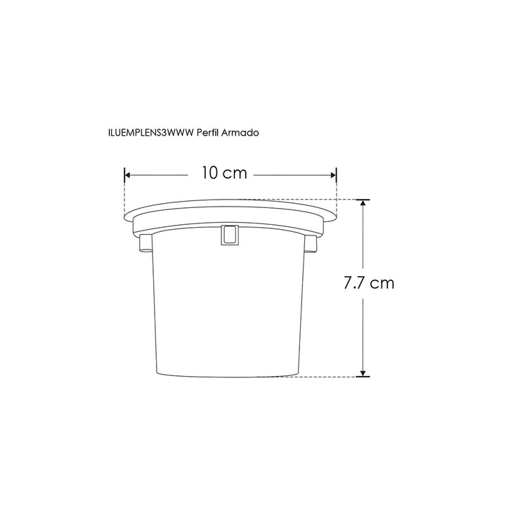 Luminario circular integrado 3W 3000K 45° para empotrar en piso de iLumileds