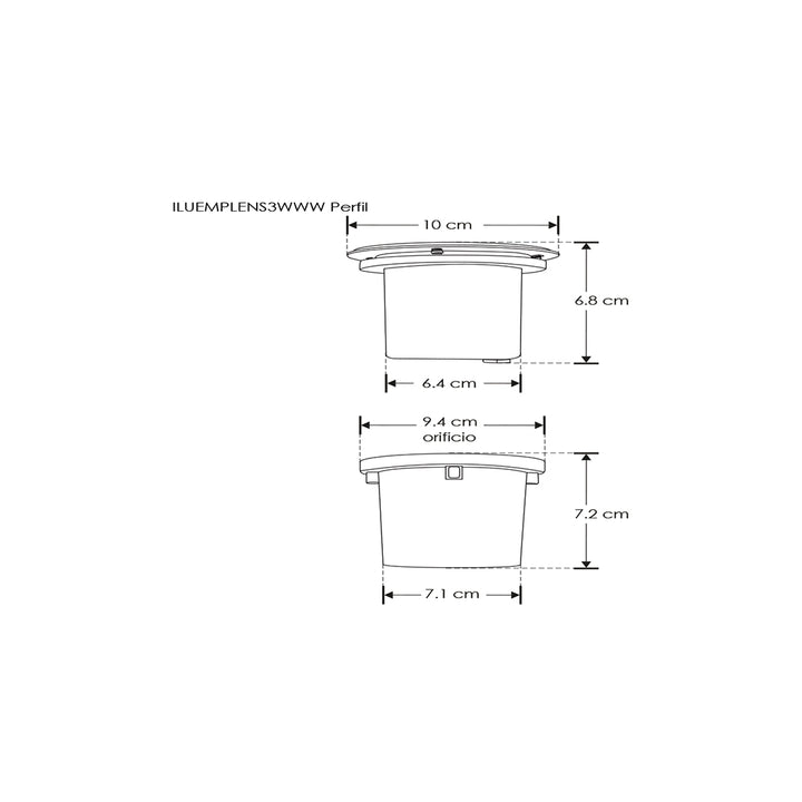 Luminario circular integrado 3W 3000K 45° para empotrar en piso de iLumileds