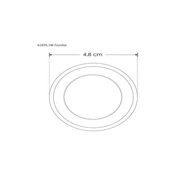Luminario punto de luz circular S difuso para empotrar 1W 3000K incluye housing de iLumileds