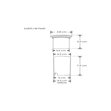 Luminario punto de luz circular S difuso para empotrar 1W 3000K incluye housing de iLumileds