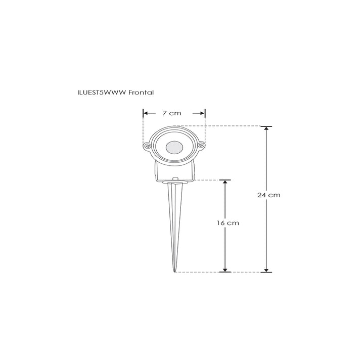 Luminario para jardín 5W 3000K 60° para sobreponer o clavar con estaca de iLumileds