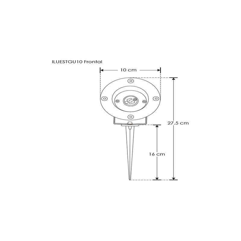 Luminario para jardín para foco MR16 base GU10 con estaca de iLumileds