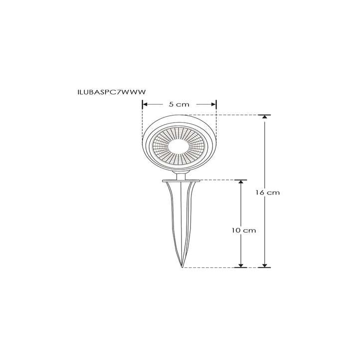 Luminario para jardín con víscera 5W 3000K 60° con estaca de iLumileds