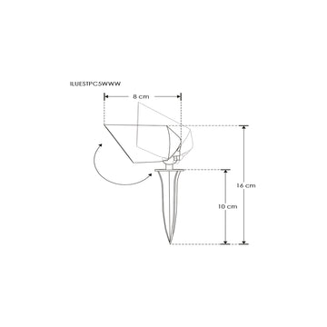 Luminario para jardín con víscera 5W 3000K 60° con estaca de iLumileds