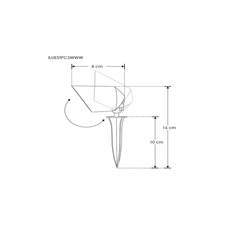 Luminario para jardín con víscera 5W 3000K 60° con estaca de iLumileds