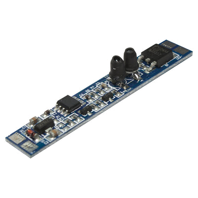Sensor IR ON-OFF para tiras LED activado con la mano conecta hasta  72W/12Vcc - 144W/24Vcc, incluye emisor y receptor IR de iLumileds