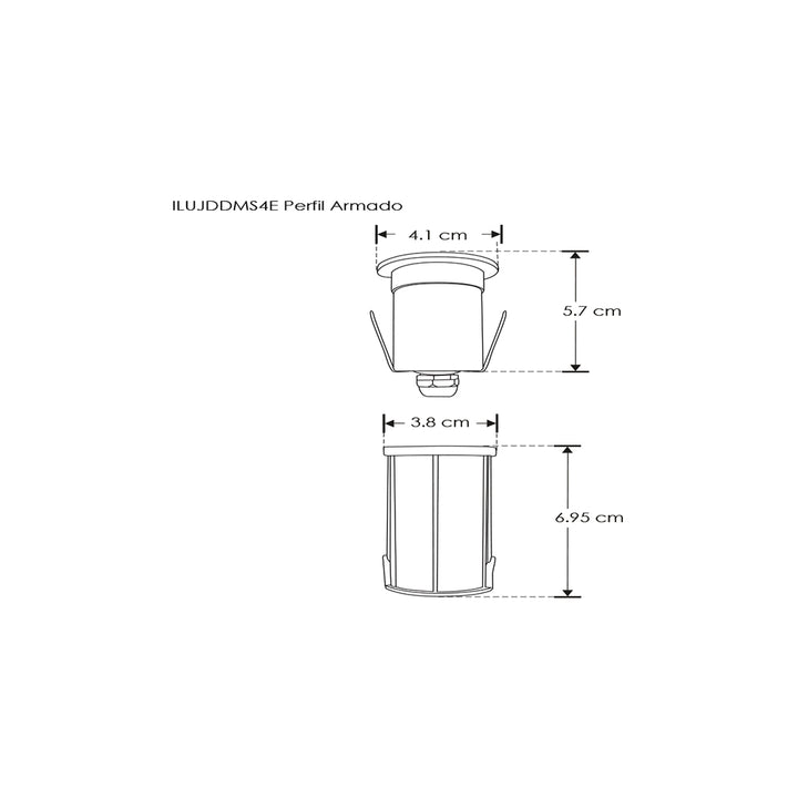 Luminario subacuático IP68 fabricado en acero inoxidable AISI 304 1.5W 24° 3000K 12V con housing incluido de iLumileds