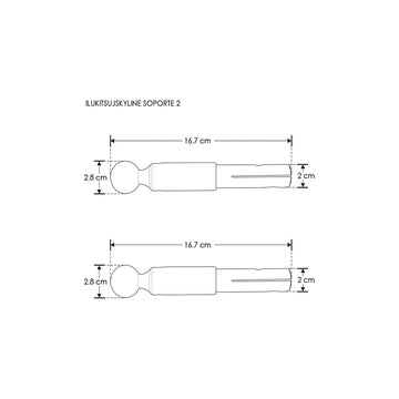 Luminario Skyline acabo Negro 10m para tensar de muro a muro, líneas de luz directa o indirecta 13w/m de iLumileds