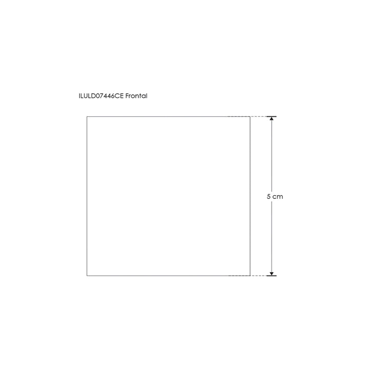 Luminario LED cuadrado empotrable en pared 1W luz neutro cálido (3000K), salida de luz perimetral 100-265V para interiores de iLumileds