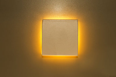 Luminario LED cuadrado empotrable en pared 1W luz neutro cálido (3000K), salida de luz perimetral 100-265V para interiores de iLumileds