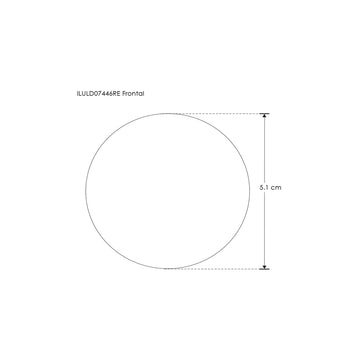 Luminario LED circular empotrable en pared 1W luz neutro cálido (3000K), salida de luz perimetral 100-265V para interiores de iLumileds