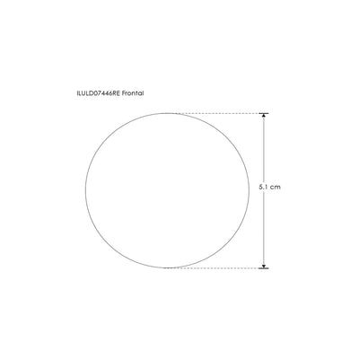 Luminario LED circular empotrable en pared 1W luz neutro cálido (3000K), salida de luz perimetral 100-265V para interiores de iLumileds