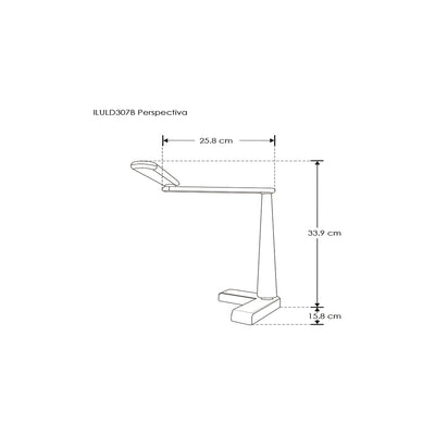 Lámpara de mesa atenuable tipo touch 8W 3000K con ajuste horizontal iLumileds