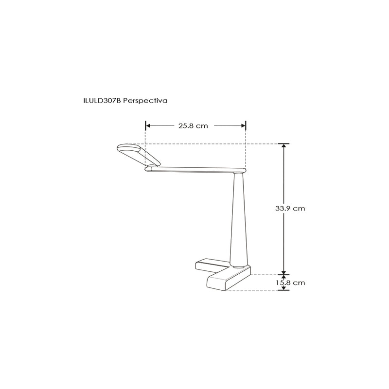 Lámpara de mesa atenuable tipo touch 8W 3000K con ajuste horizontal iLumileds