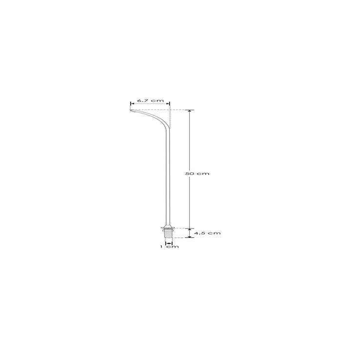 Luminario LED tipo poste clindrico con punta curva 50cm gris 2x1W 110° 4100K 3-12Vcc para interiores de iLumileds