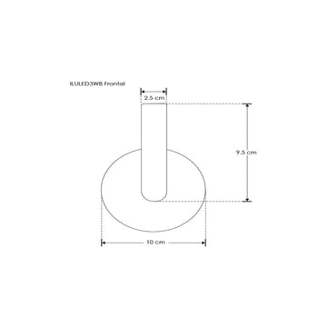 Luminario rectangular giratorio (360°) 3W salida de luz directa 120° color de luz neutro cálido de iLumileds