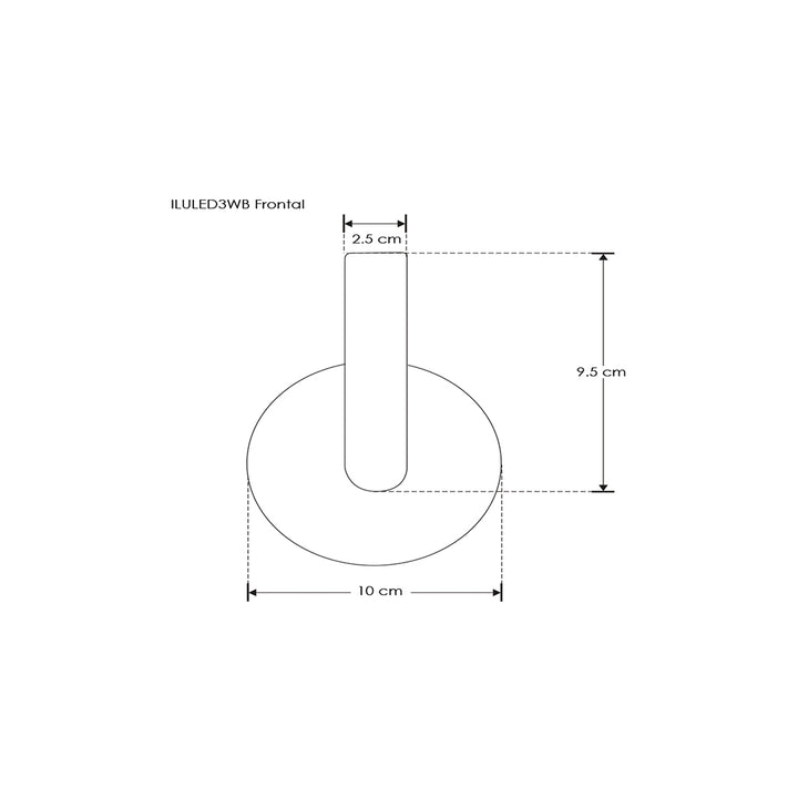Luminario rectangular giratorio (360°) 3W salida de luz directa 120° color de luz neutro cálido de iLumileds