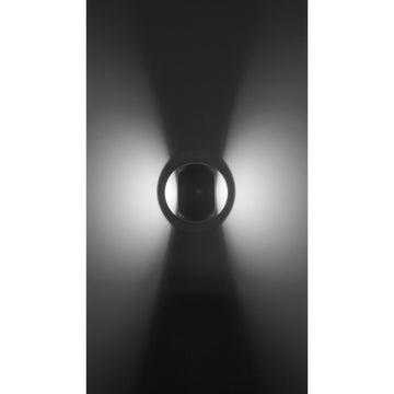 Luminario de muro esférico gira 360° con doble salida de luz color cálido neutro 6W de iLumileds