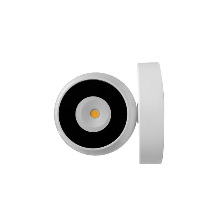 Luminario de muro esférico gira 360° con doble salida de luz color cálido neutro 6W de iLumileds