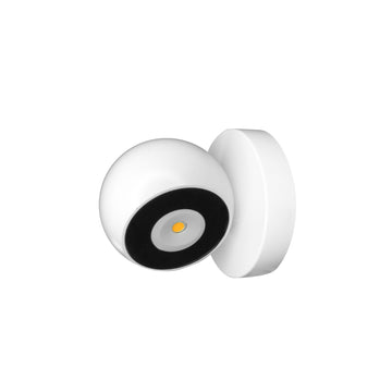 Luminario de muro esférico gira 360° con doble salida de luz color cálido neutro 6W de iLumileds