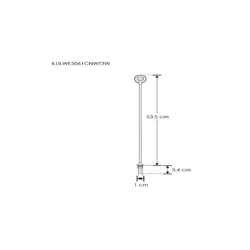 Luminario con cabeza móvil para vitrina 3w 60° 3-4.5Vcc 3000K de 51cm recortable hasta 10cm CRI:90 de iLumileds