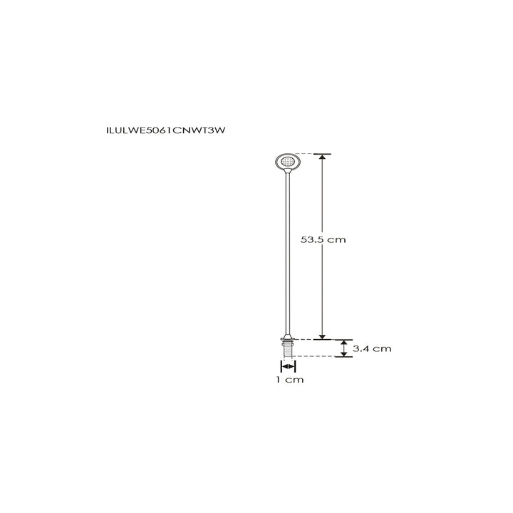 Luminario con cabeza móvil para vitrina 3w 60° 3-4.5Vcc 3000K de 51cm recortable hasta 10cm CRI:90 de iLumileds