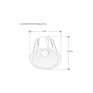Módulo LED 12W opciones color de luz, óptica 38° 85-265V compatible con cualquier luminario MR16 (diámetro 5cm) para interiores de iLumileds