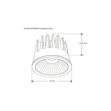 Módulo LED 9W opciones color de luz, óptica 24° 85-265V compatible con cualquier luminario MR16 (diámetro 5cm) para interiores de iLumileds