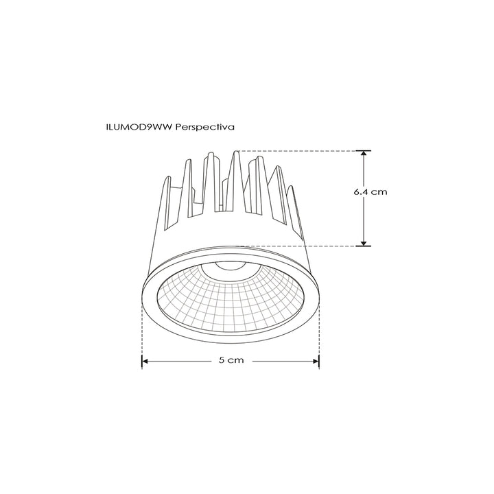 Módulo LED 9W opciones color de luz, óptica 24° 85-265V compatible con cualquier luminario MR16 (diámetro 5cm) para interiores de iLumileds