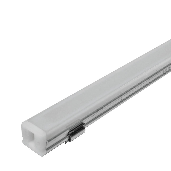 Kit perfil aluminio ultra delgado empotrar ILUPA07KIT. -L:2m A:0.8cm Al:0.7cm- incluye difusor, 2 tapas laterales y 2 grapas sujeción iLumileds