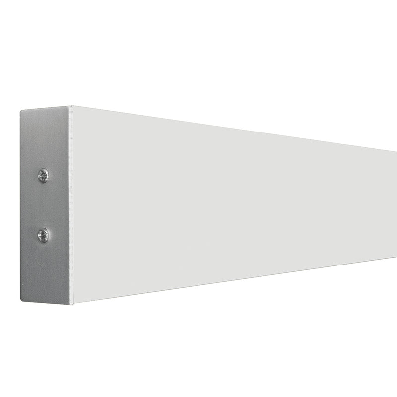 Kit perfil aluminio sobreponer luz doble salida ILUPA1402KIT. -L:2m A:4.9cm Al:1.7cm- incluye difusor acrílico, tapas laterales y grapas de sujeción
