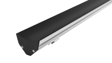 Kit perfil aluminio esquinero doble salida de luz ILUPA191BKIT. -L:2m A:4.3cm Al:3cm- incluye difusor, tapas laterales y grapas de sujeción iLumileds