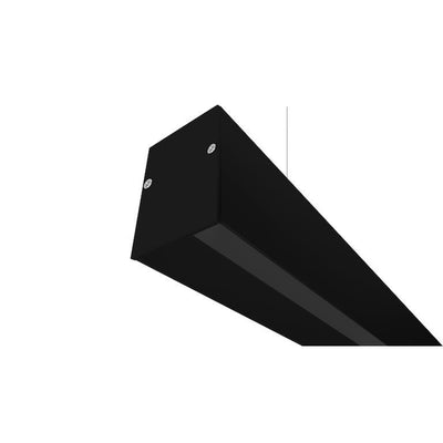 Kit de perfil mediano de bajo deslumbramiento con difusor remetido ILUPA3551NUGRKIT -L:2m A:3.5cm Al:5.1cm- para tira LED, incluye difusor negro traslucido, 2 tapas laterales y 2 kit de grapas de iLumileds