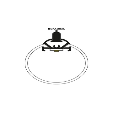 Kit perfil aluminio suspender con difusor cilíndrico ILUPA60KIT. - L:2m Ø:6cm- para tira LED, incluye tapas laterales y kit de suspensión de iLumileds