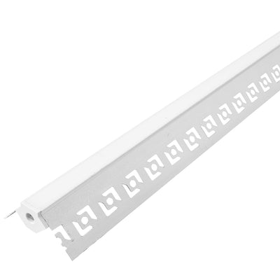 Kit de perfil de aluminio esquinero trimless ILUPA646KIT. -L:2m A:4.9cm Al:2.9cm- para tira LED, incluye difusor acrílico y 2 tapas laterales