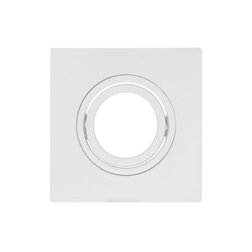 Portalámpara cuadrado (7.5x7.5cm) para MR11 plano dirigible de policarbonato, incluye base MR11 de iLumileds