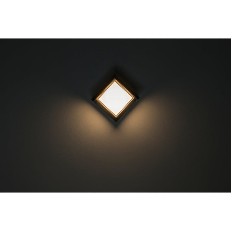 Luminario de muro exterior diamante 7W con salida de luz frontal de iLumileds
