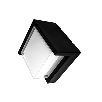 Luminario de muro exterior diamante 7W con salida de luz frontal de iLumileds