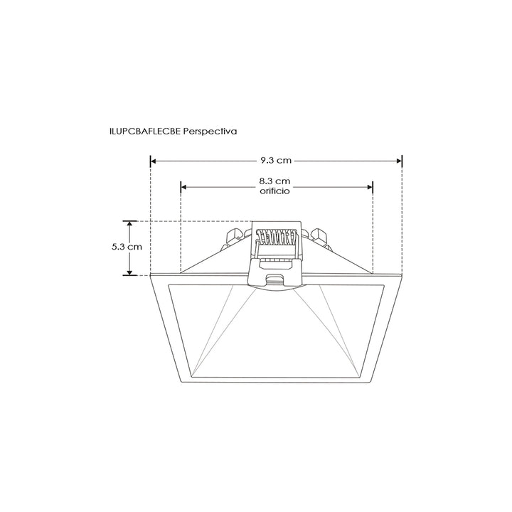 Downlight de policarbonato tipo bafle cuadrado de bajo deslumbramiento para lámpara MR16 de iLumileds