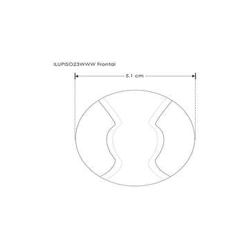 Luminario circular 2 salidas simétricas para empotrar en piso o pared 3W 3000K incluye housing de iLumileds