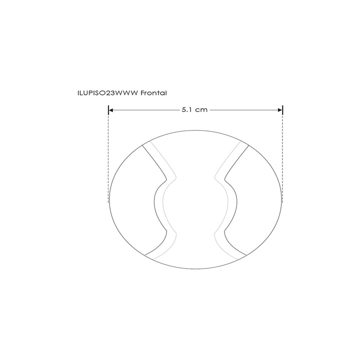 Luminario circular 2 salidas simétricas para empotrar en piso o pared 3W 3000K incluye housing de iLumileds