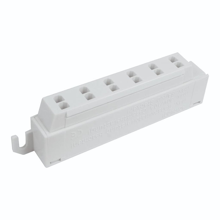 Conector tipo multicontacto para driver o fuente de poder, de led, 6 salidas de 2 AMP c/u (10 AMP totales) 30V cc, conexión en paralelo, protección IP20 de iLumileds
