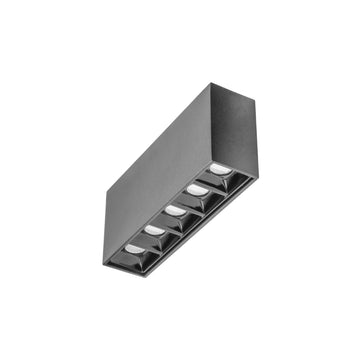 Downlight sobreponer Rectangular Puntual cinco cuerpos ópticos 10W 30° CRI:90 de iLumileds